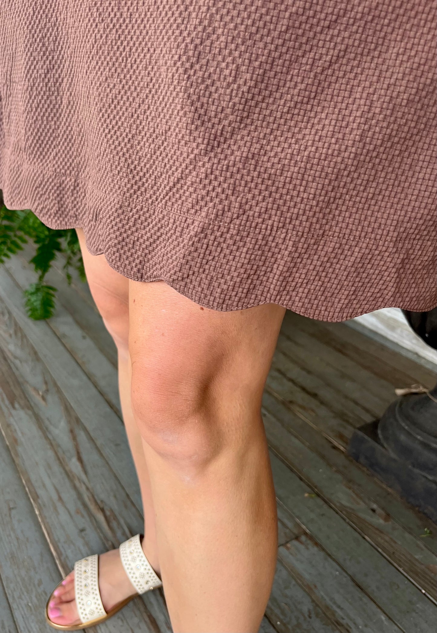 Grace Textured Dress | Chocolate