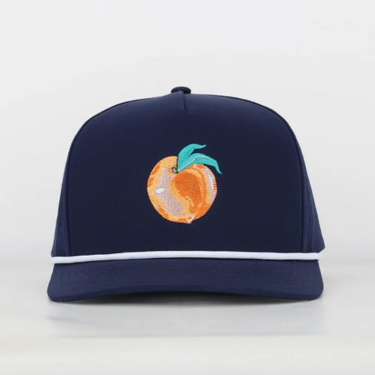 SALE Navy Georgia Peach Hat with Rope