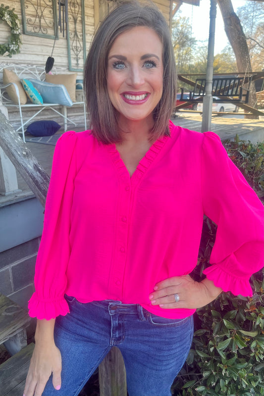 Jules Top | Hot Pink
