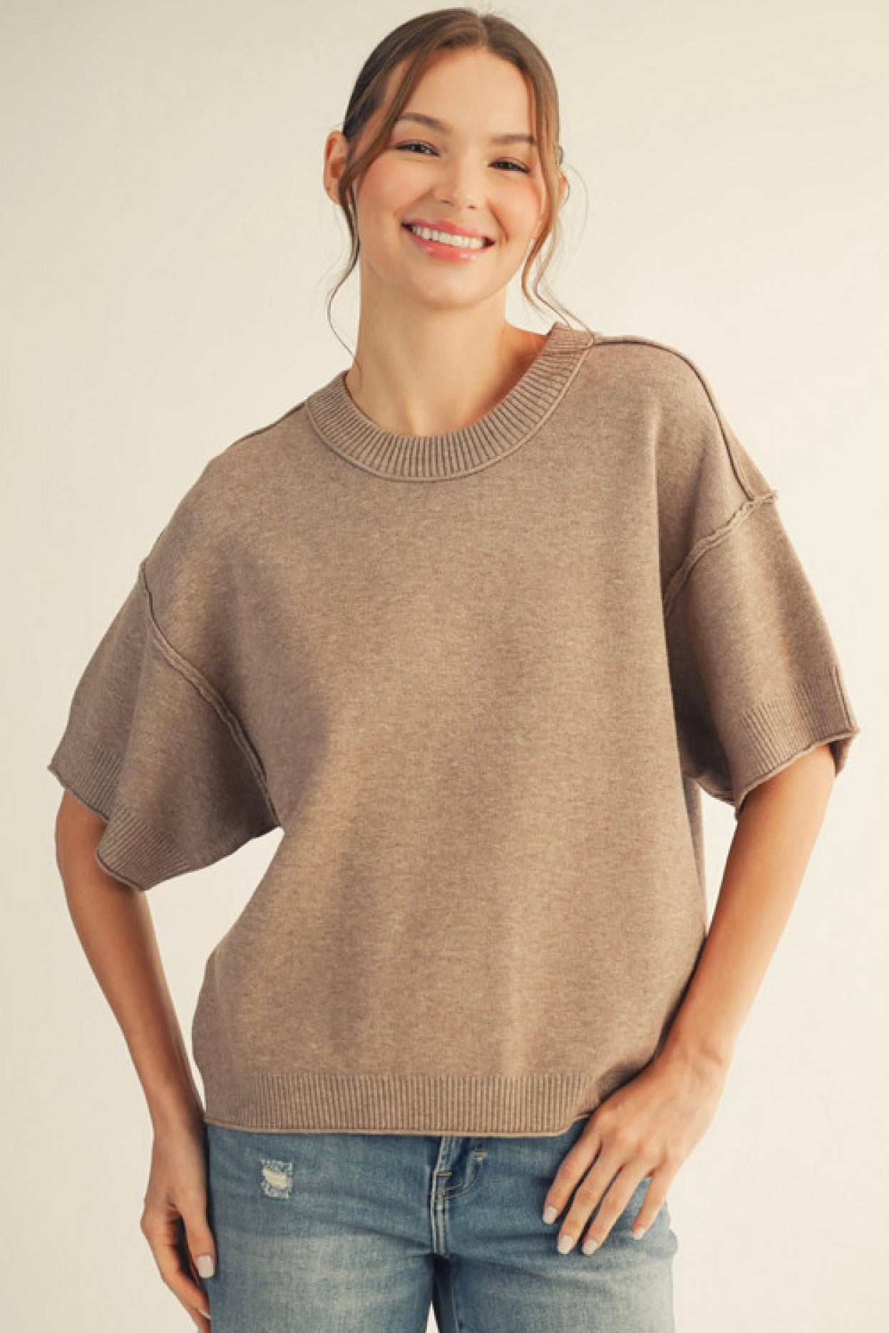 Callah Knit Top | Mocha