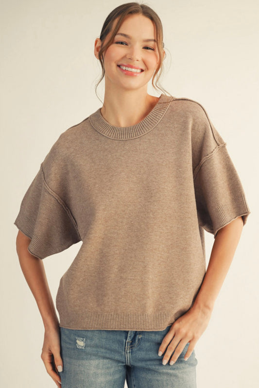 Callah Knit Top | Mocha