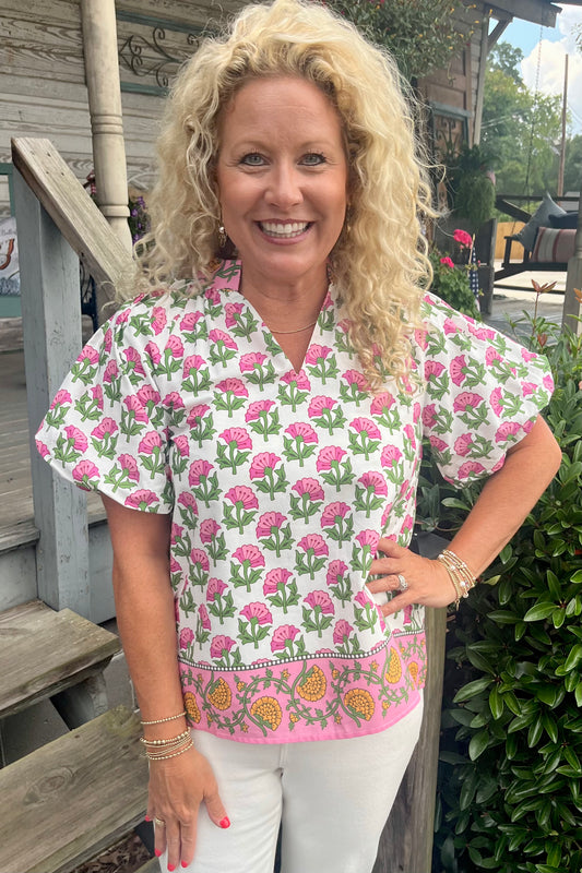 Mira Floral Print Top