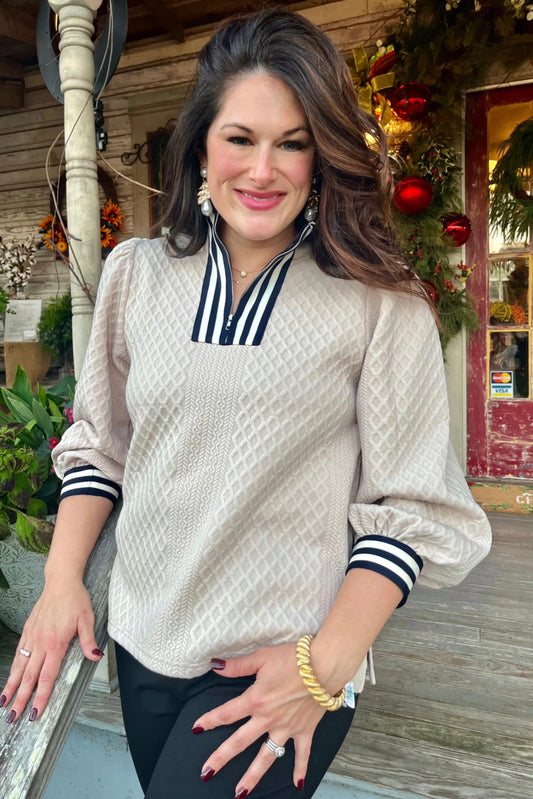 Miller Quilted Top | Stone