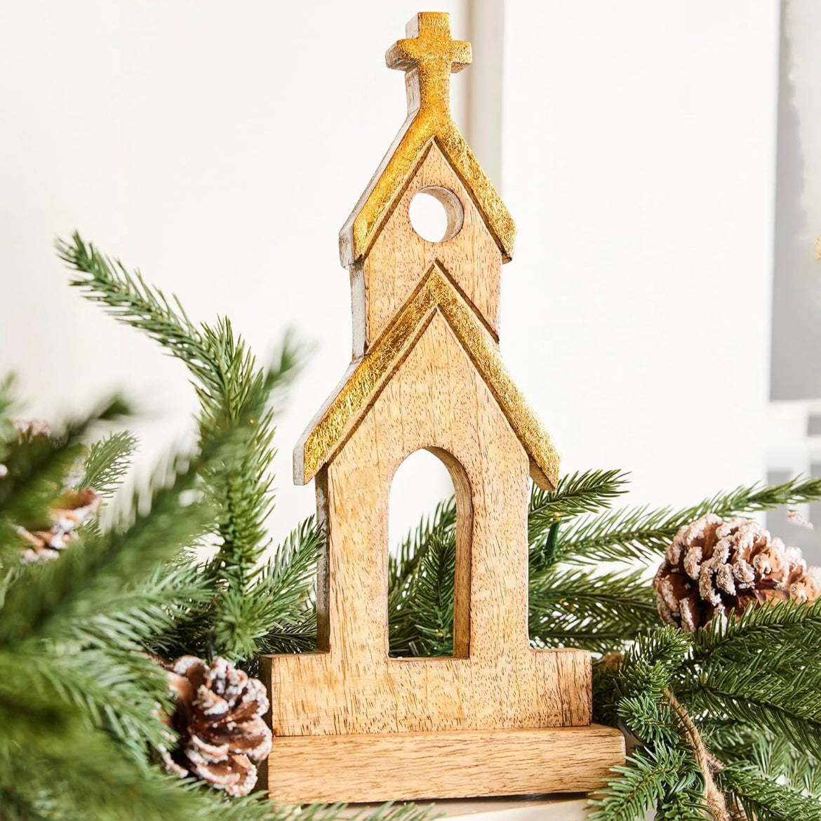 Hand Carved Wood Church