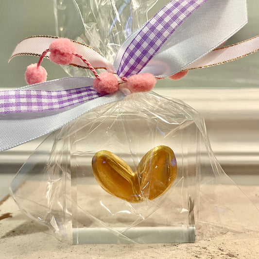 Happies - 2x2 inch Gold Hearts *Wrapped*