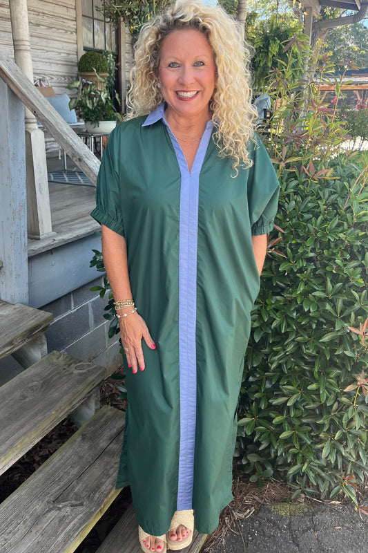 Color Me Classic Hunter Green Midi Dress