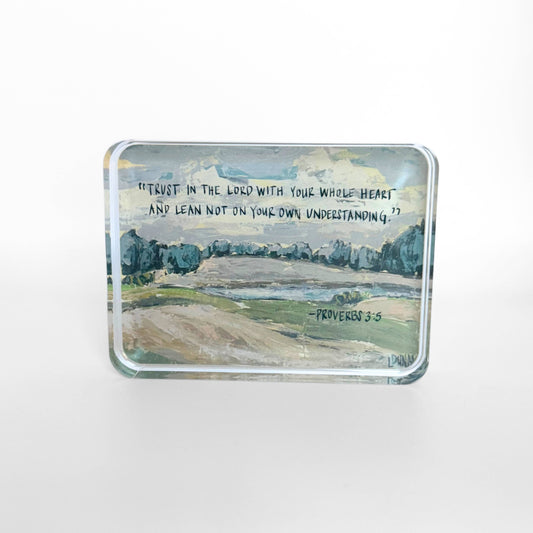 Lauren Dunn - Proverbs 3:5 Acrylic Scripture Block