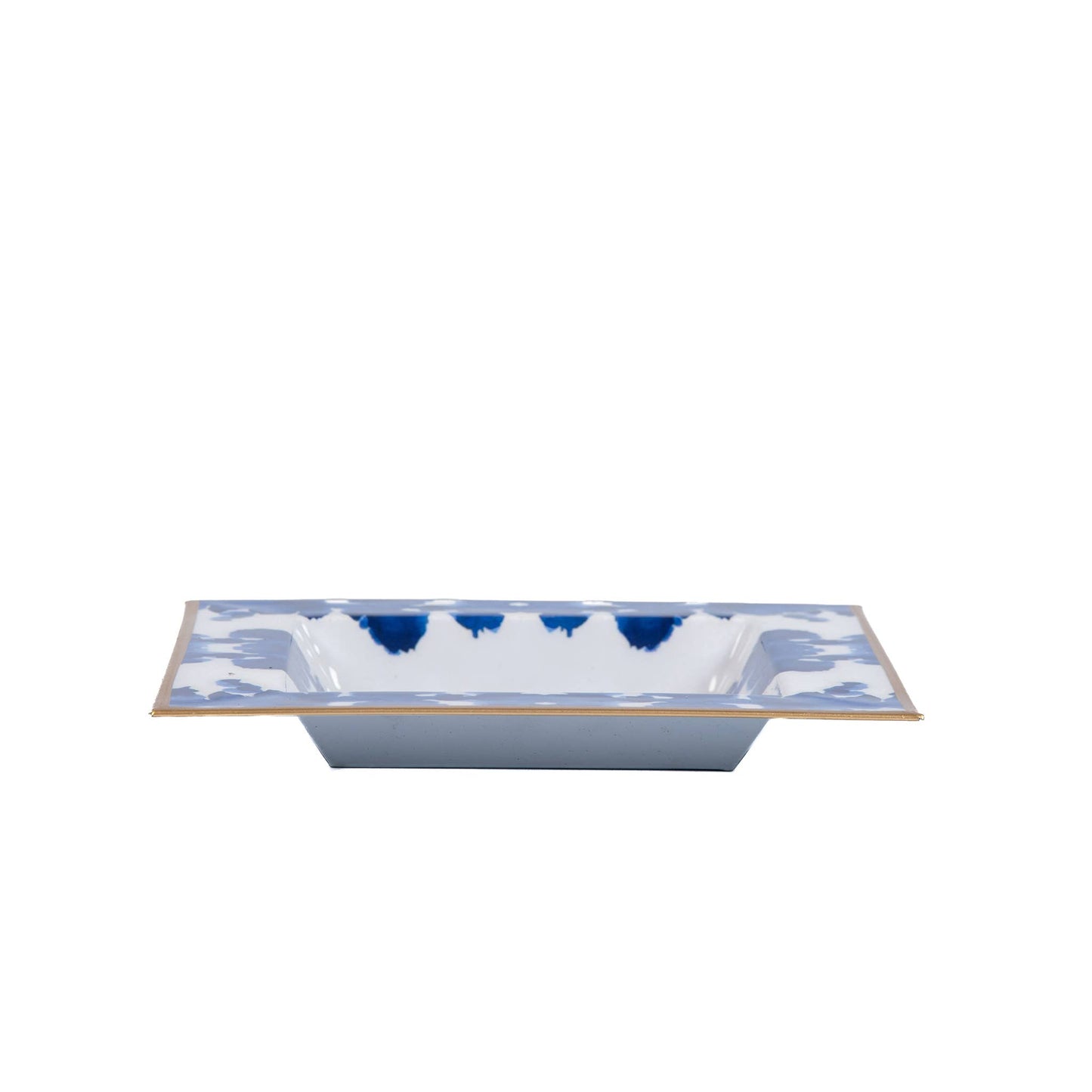 Jaye's Studio - Ink Blot Enameled Tori Trinket Tray: White & Pink