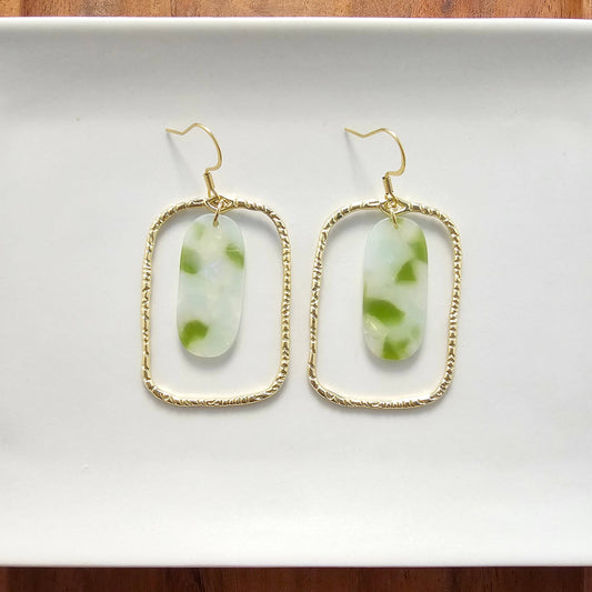 Spiffy & Splendid - Madison Earrings - Pear Opal // Spring, Summer, Gold