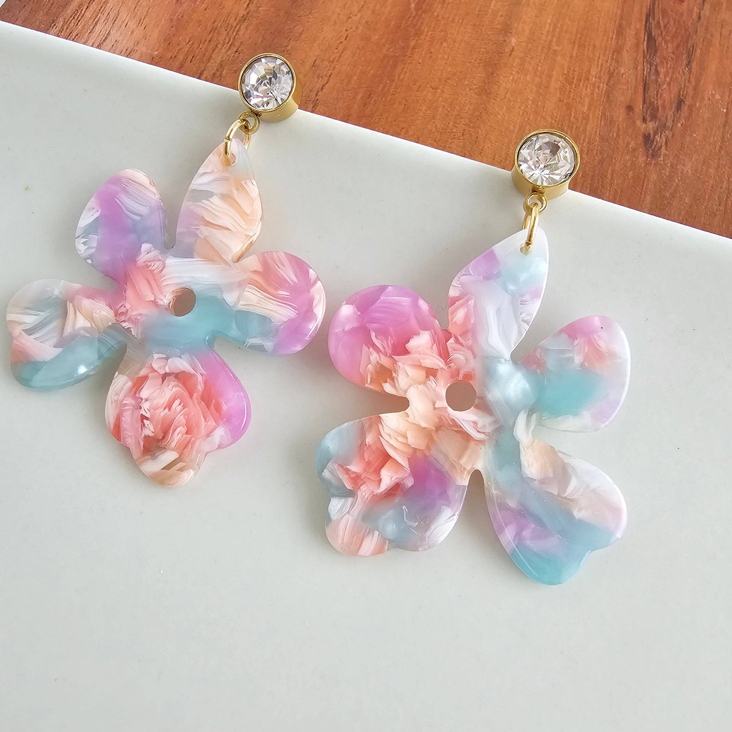 Spiffy & Splendid - Petunia Earrings - Afterglow // Summer Spring Flower Jewelry