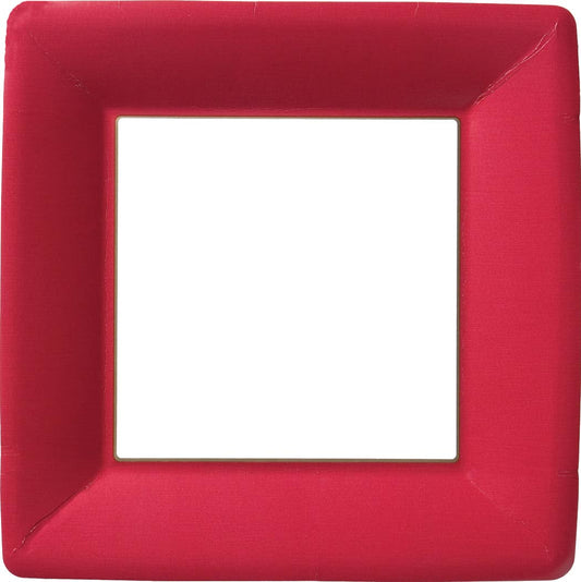 Red 10" Square Paper Plates