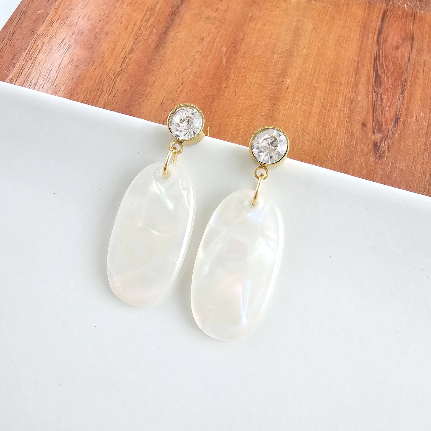 Spiffy & Splendid - Lucy Earrings - Opalite // Spring Jewelry
