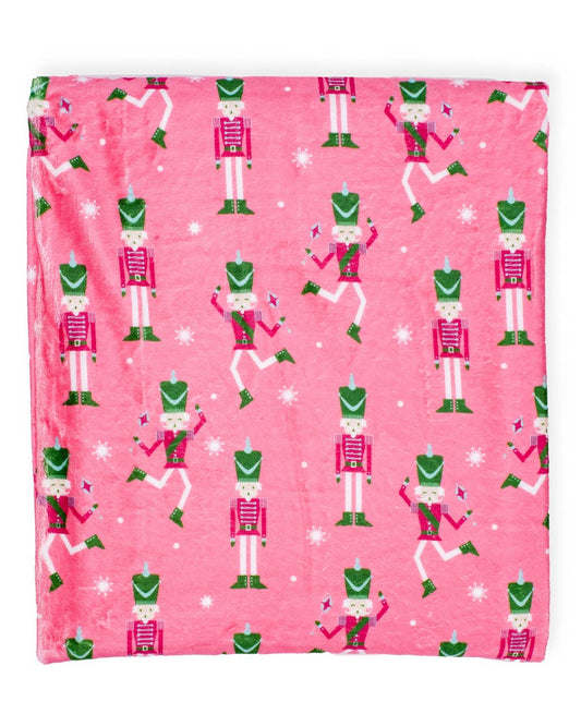 The Royal Standard - Nutcracker Cutie Throw   Pink/Multi   50x60