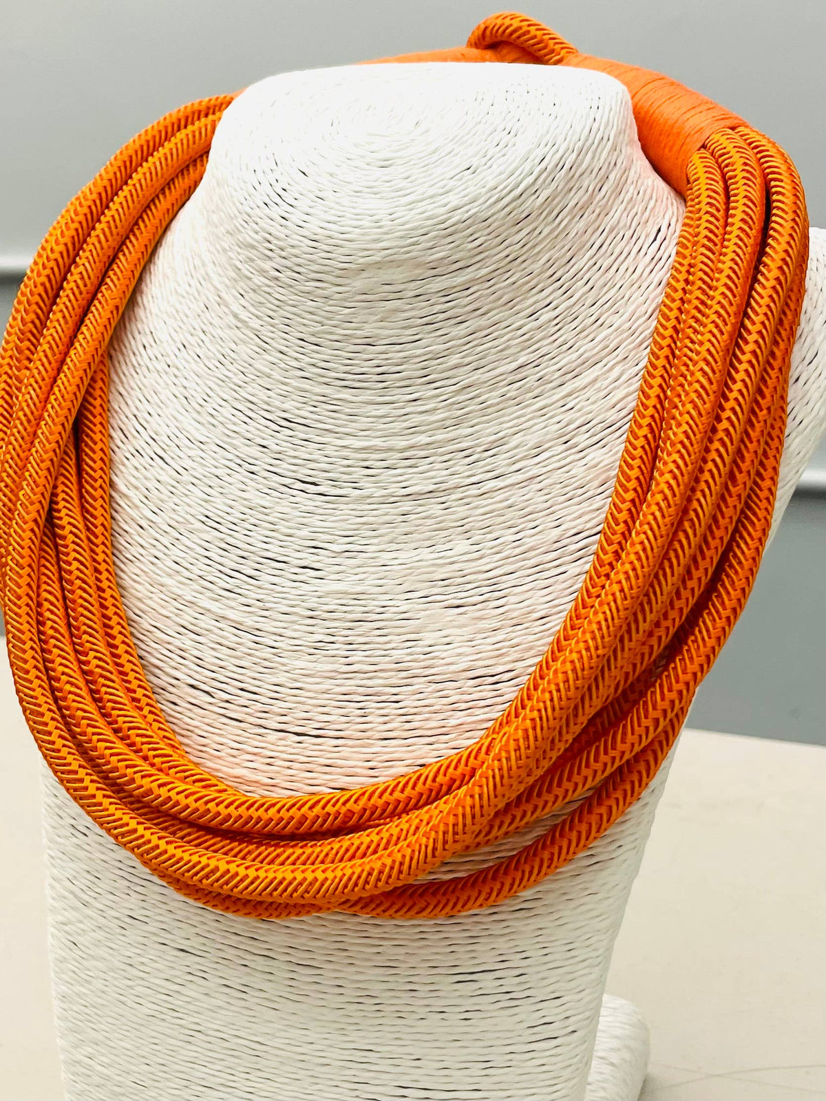 TWO FORTY TWO - "Original" Slub 8-Strand Necklace (orange)