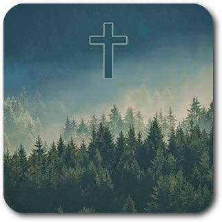 Tap To Pray - Tap To Pray® Magnets: Moss Camo + Cross