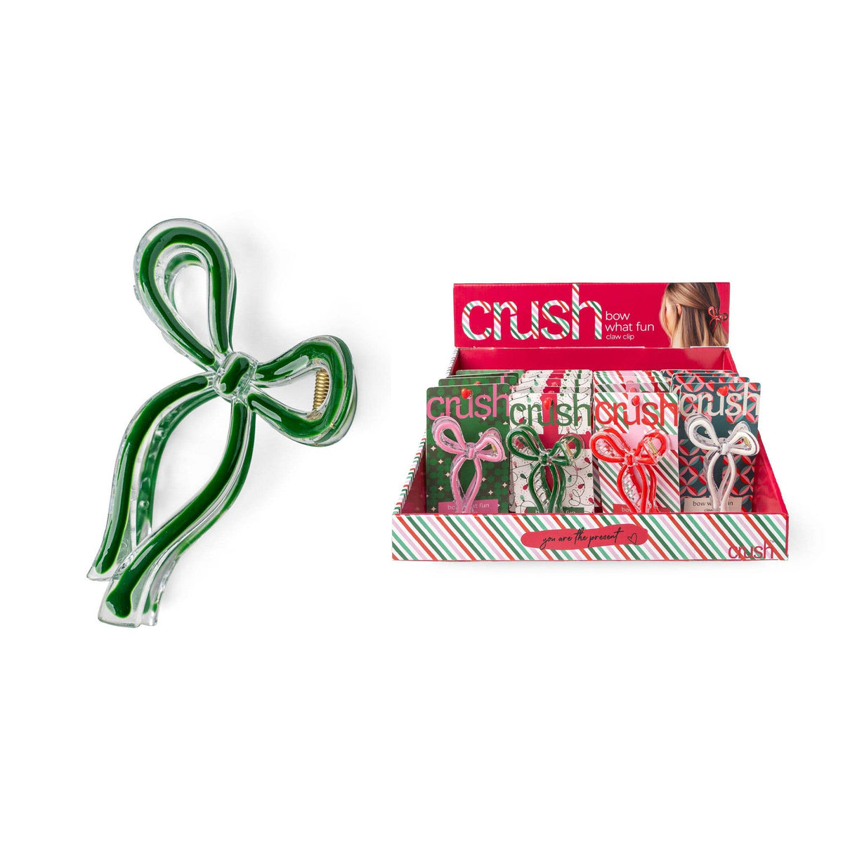 DM Merchandising - Crush Christmas Bow What Fun Claw Clip