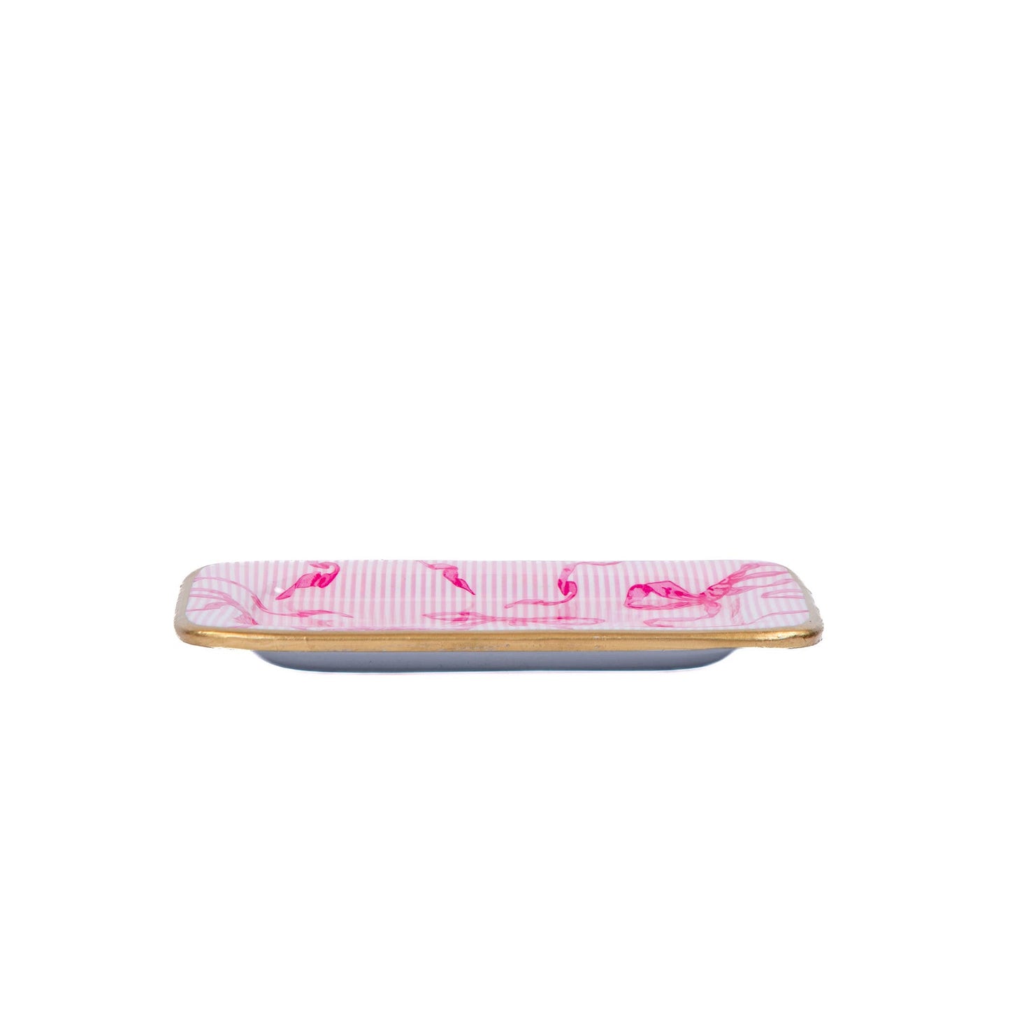 Jaye's Studio - Ribbons of Hope Enameled Laney Tray - Pink: Pink