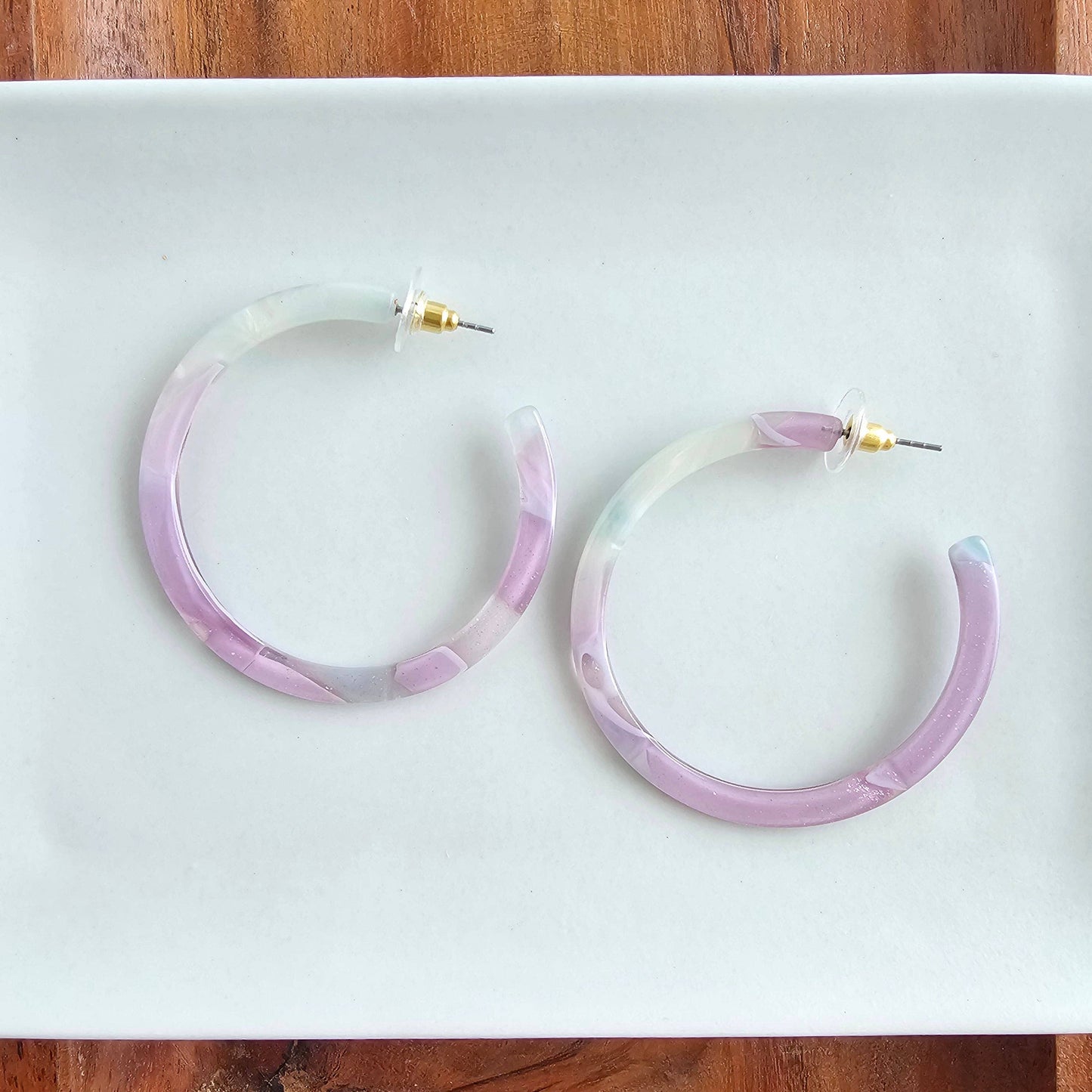 Spiffy & Splendid - Cameron Hoops - Lilac Quartz // Spring Jewelry, Earrings