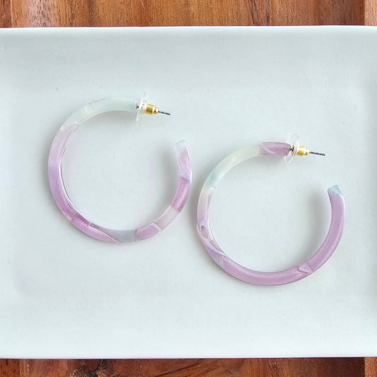 Spiffy & Splendid - Cameron Hoops - Lilac Quartz // Spring Jewelry, Earrings