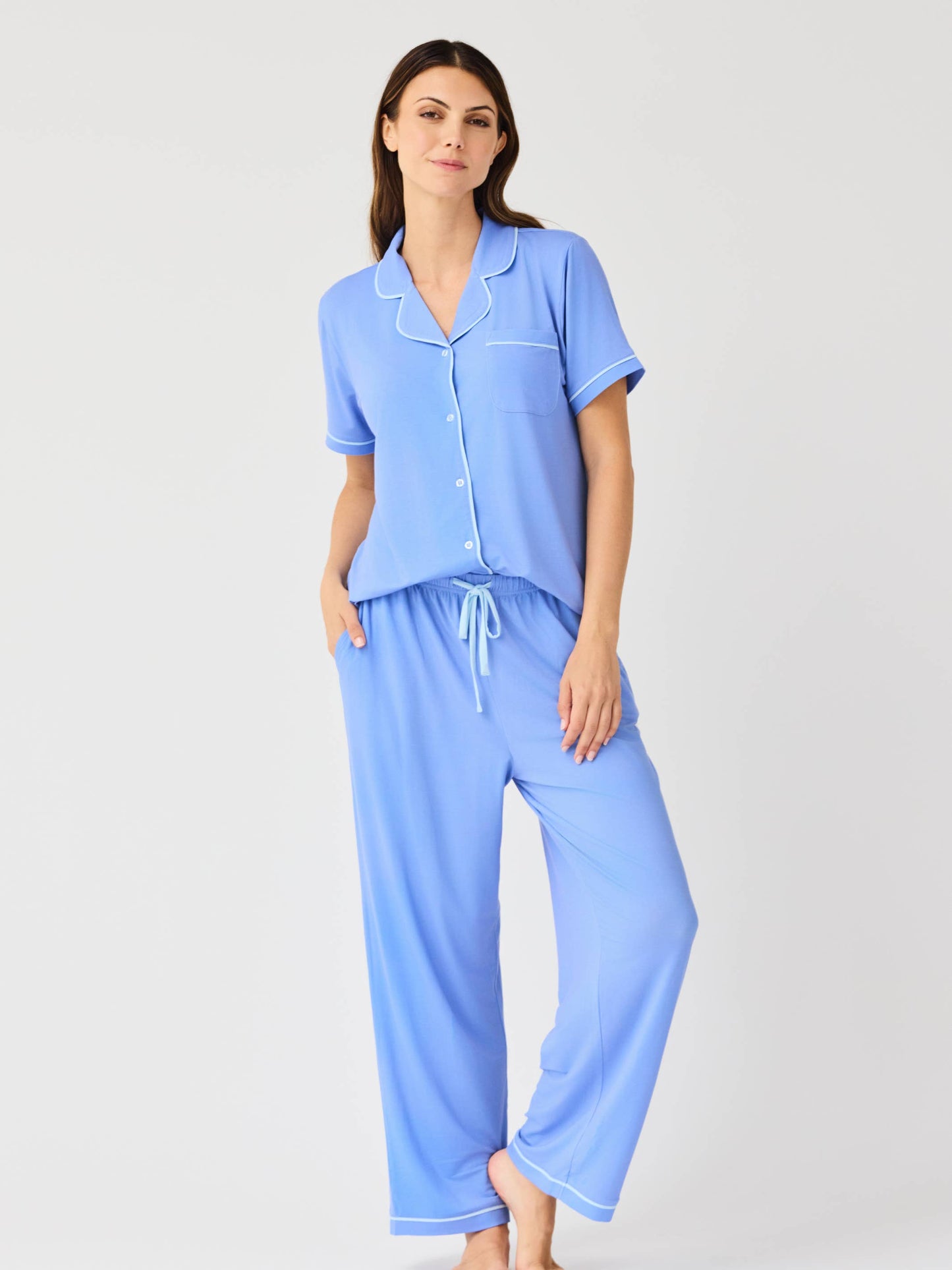 Mary Square Charlotte Pajama Pants Set | Blue