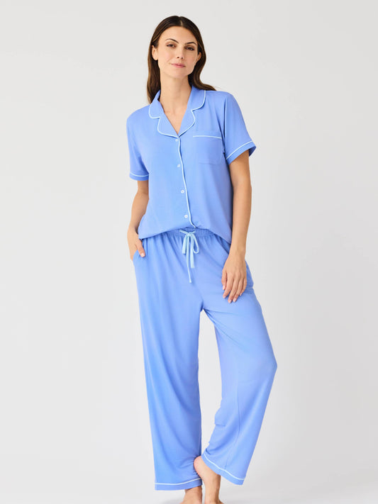 Mary Square Charlotte Pajama Pants Set | Blue