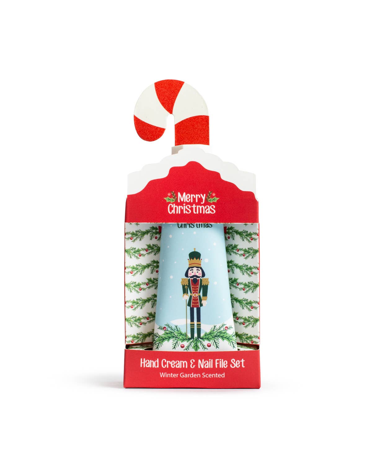 The Royal Standard - Nutcracker and Holly Hand Cream and Nail File Set   Winter Garden Scented   Red/Multi   2.5x6x1.75