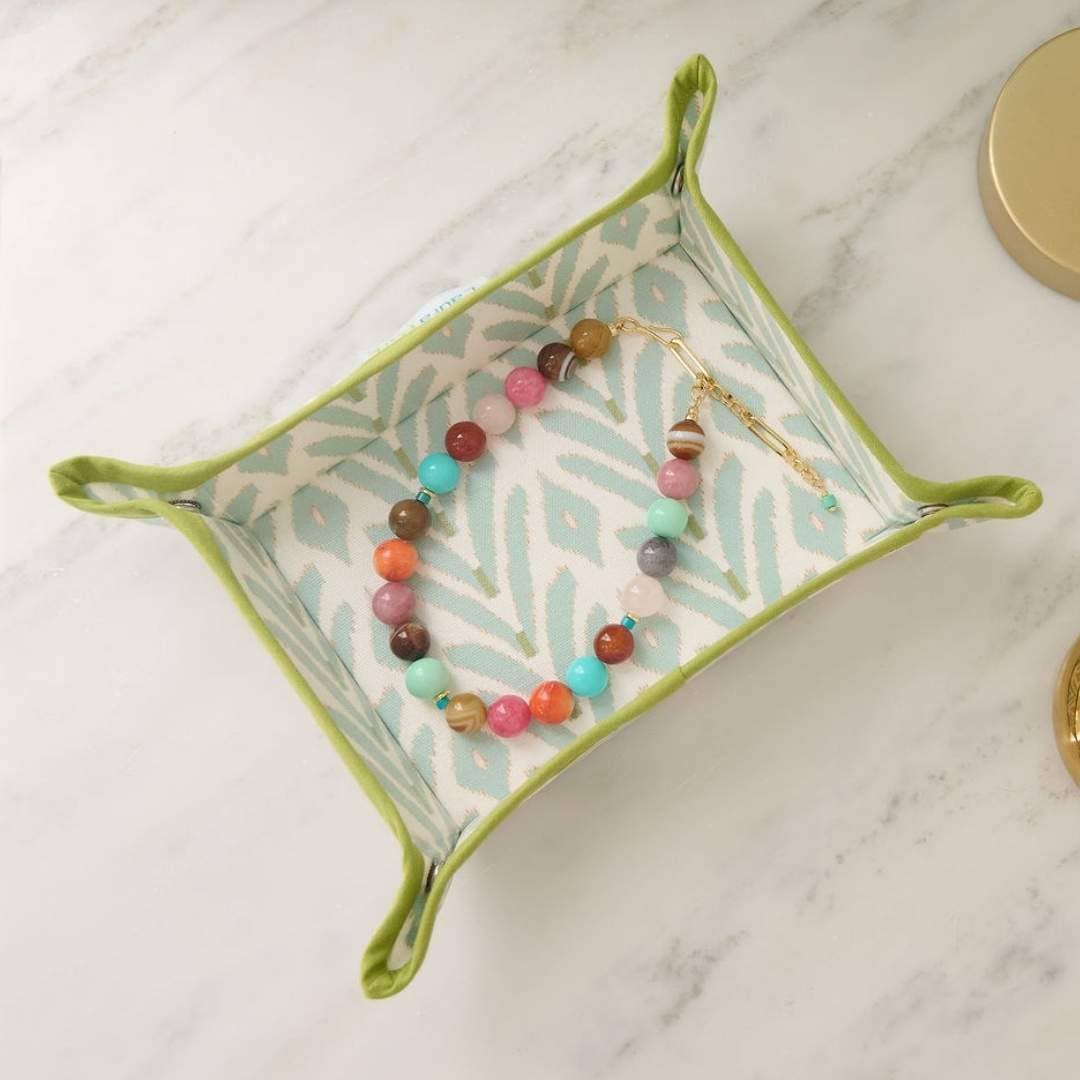 Laura Park Snap Tray | 
Petite Frond Blue