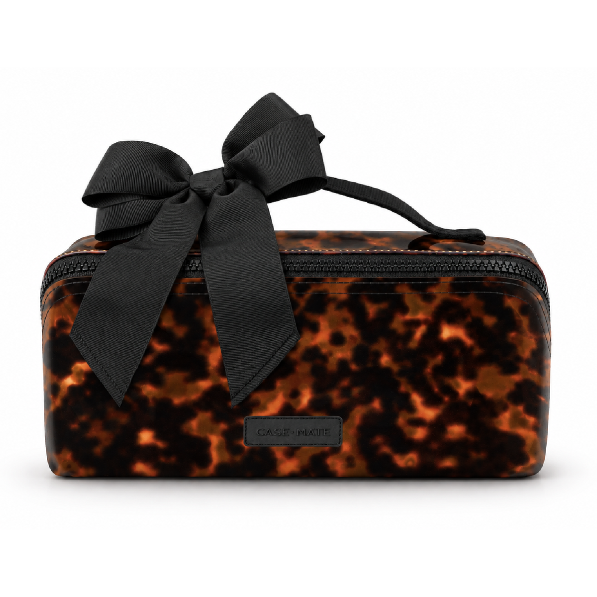 Case-Mate - Jelly Cosmetic Bag – Tortoiseshell Lay-Flat Makeup Bag