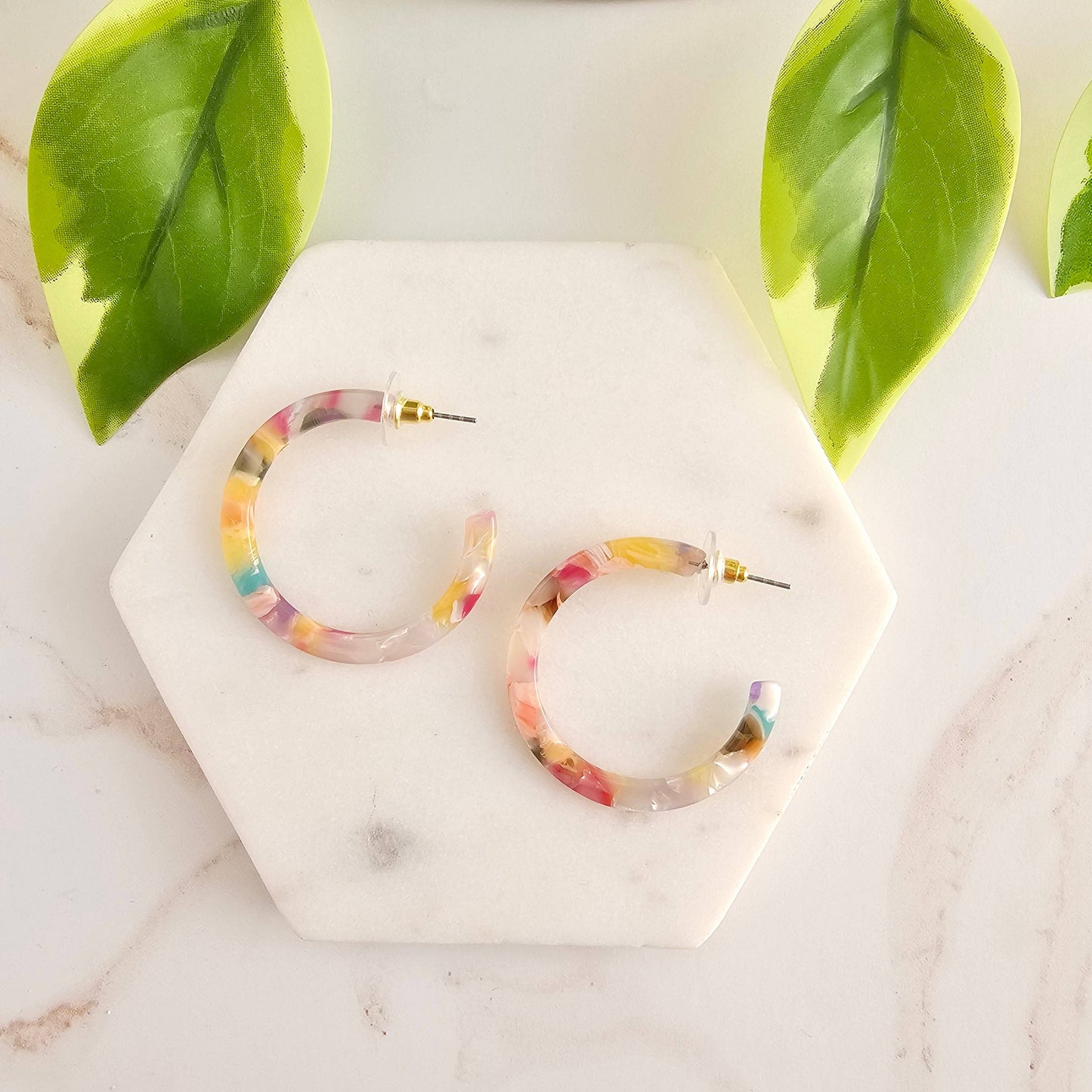 Spiffy & Splendid - Camy Hoops - Mosaic // Summer Spring Jewelry Earrings