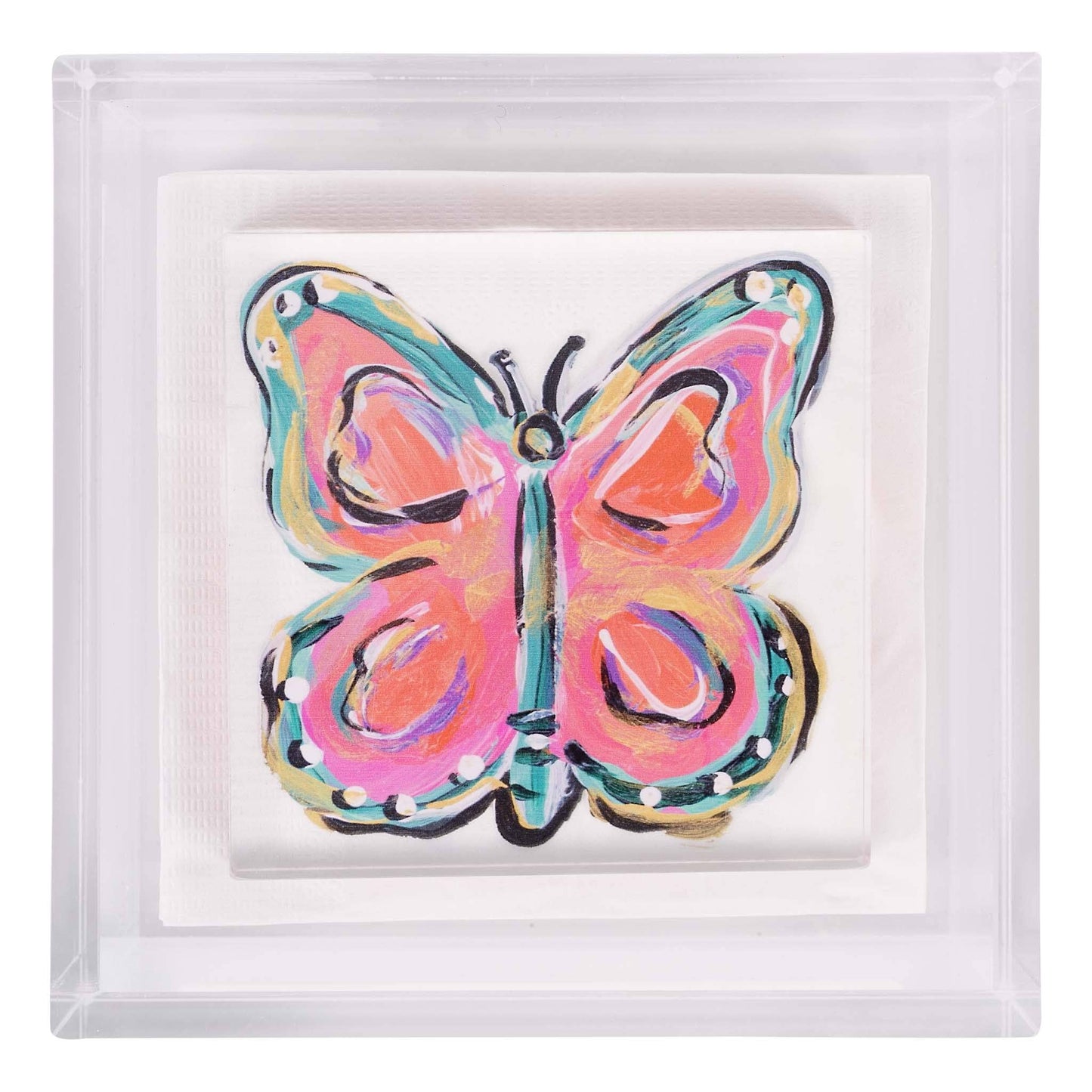 Glory Haus - Coral Butterfly Napkin Weight