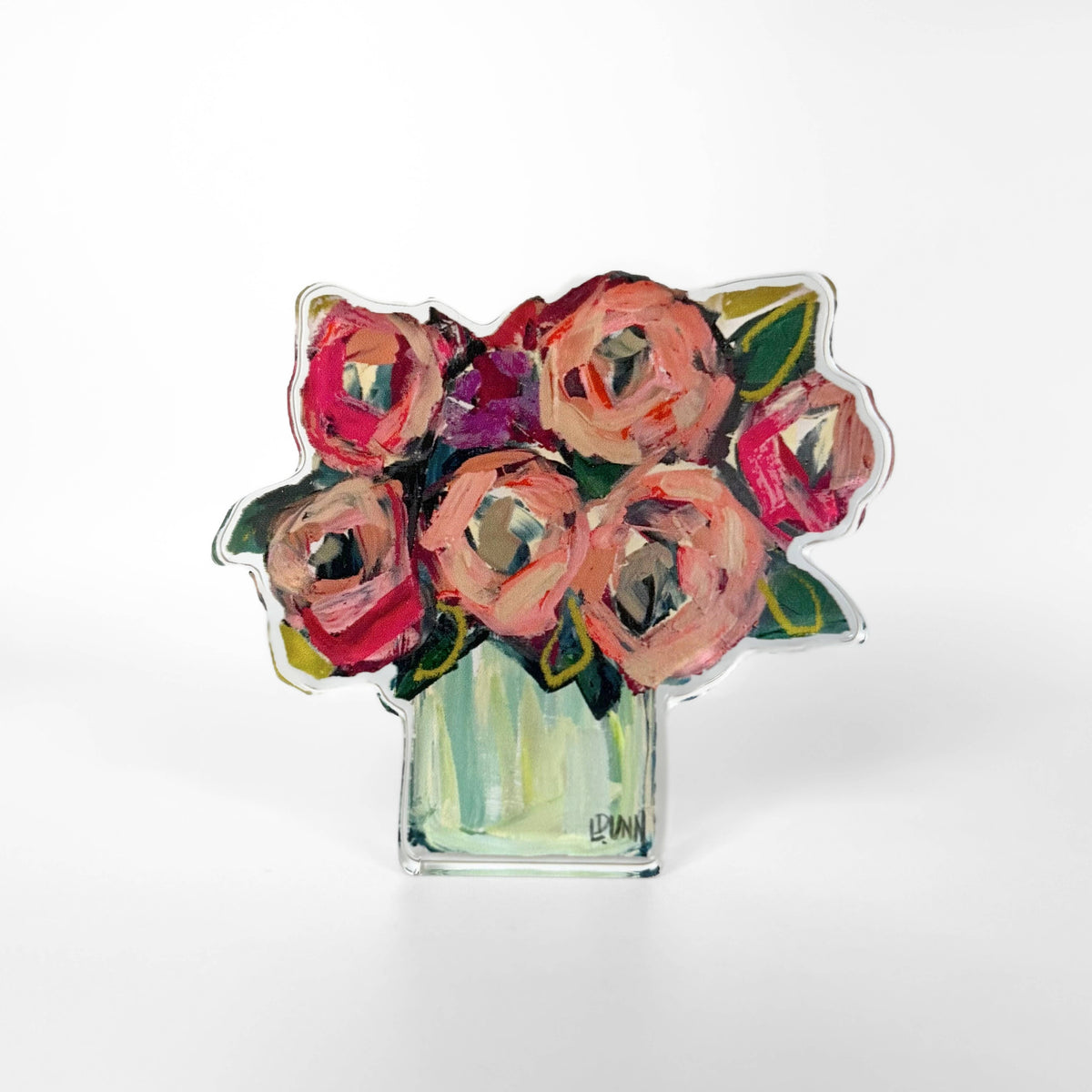 Lauren Dunn - Blush and Blue Acrylic Floral: Bitty