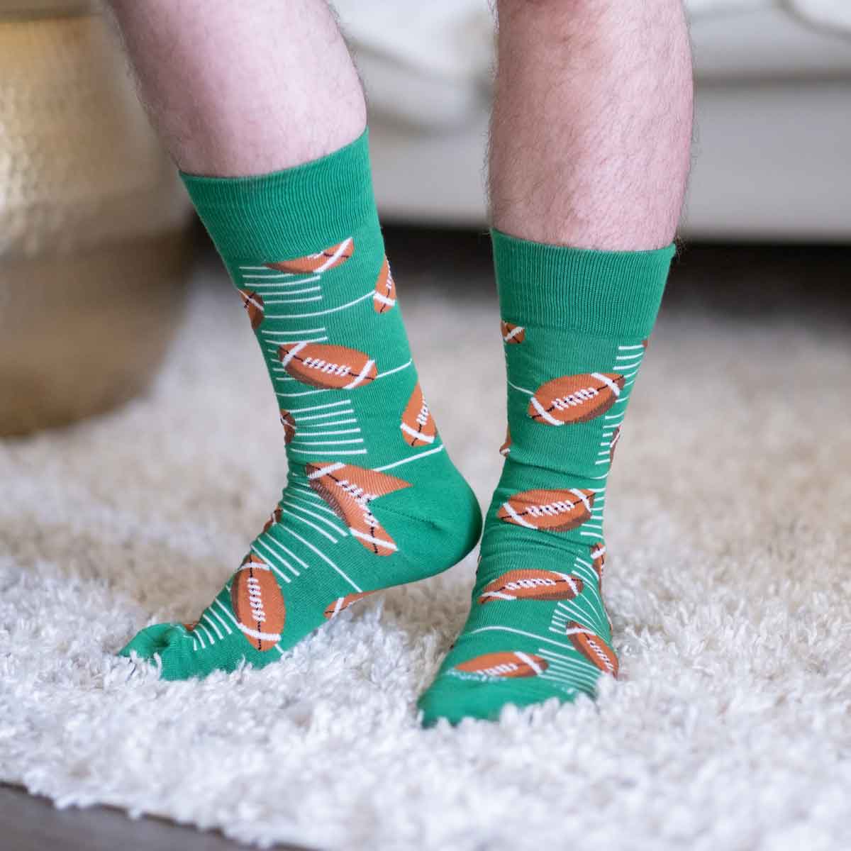 The Royal Standard - Men's Football Socks   Green/Brown   One Size