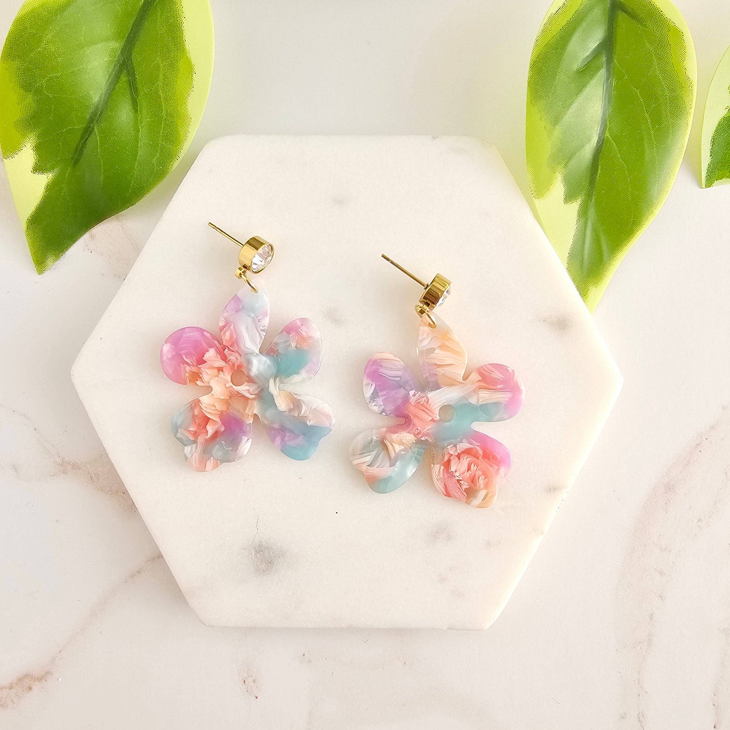 Spiffy & Splendid - Petunia Earrings - Afterglow // Summer Spring Flower Jewelry