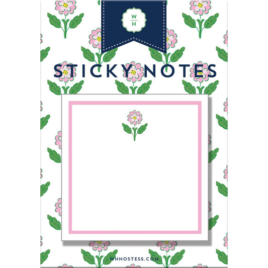 WH Hostess Social Stationery - In Stock Pink Daisy Single Sticky Notes