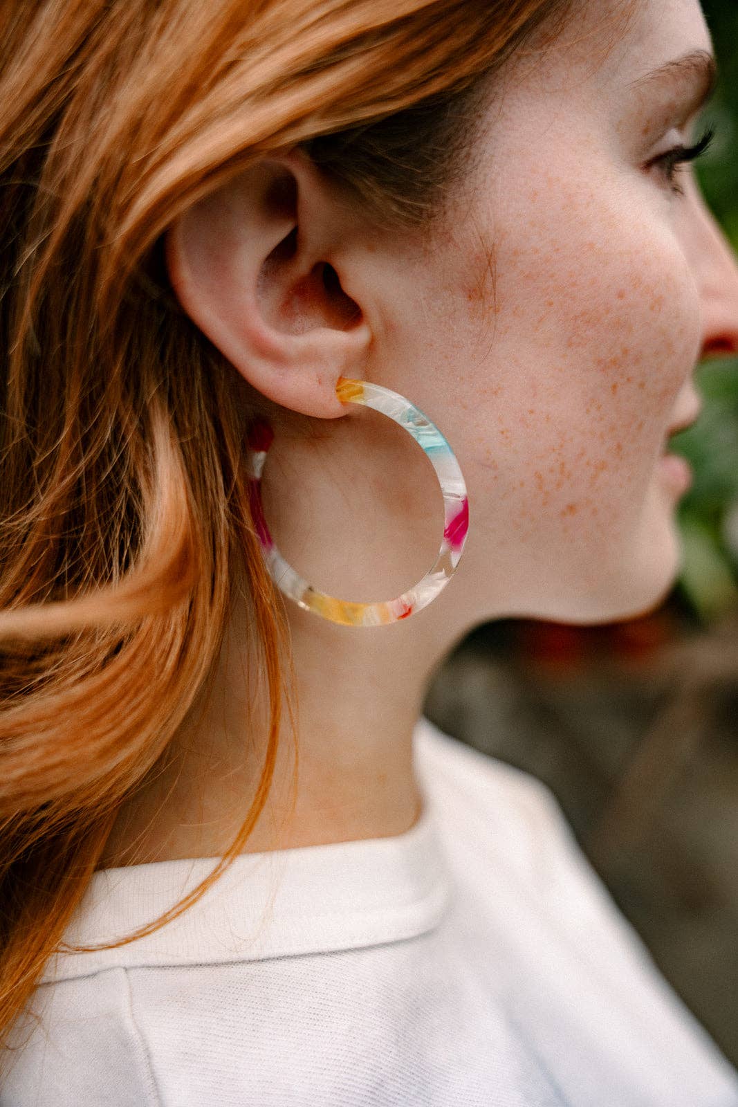 Spiffy & Splendid - Cameron Hoops - Technicolor // Summer Spring Earrings