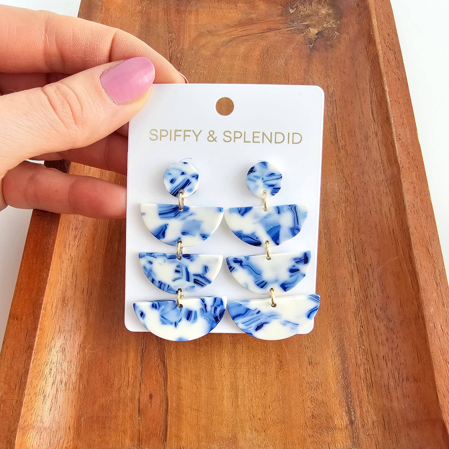 Kennedy Earrings - Greek Goddess Blue