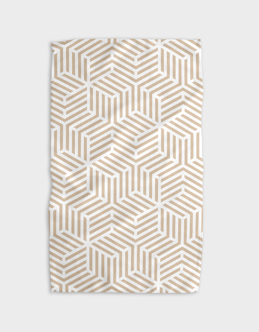 Geometry - Stacked Cubes Kitchen Tea Towel