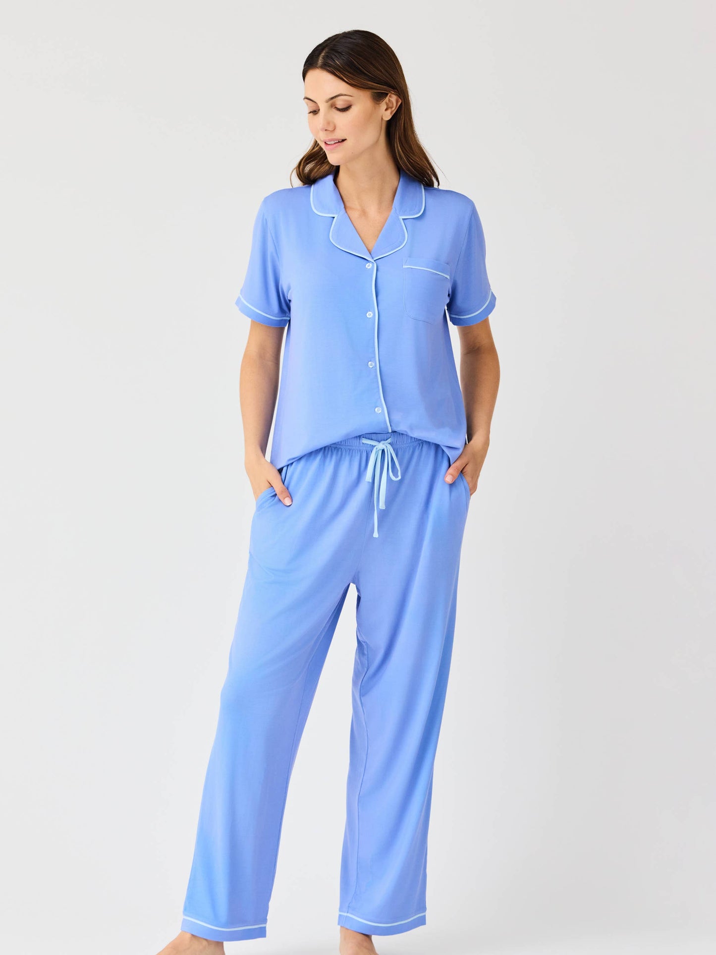 Mary Square Charlotte Pajama Pants Set | Blue