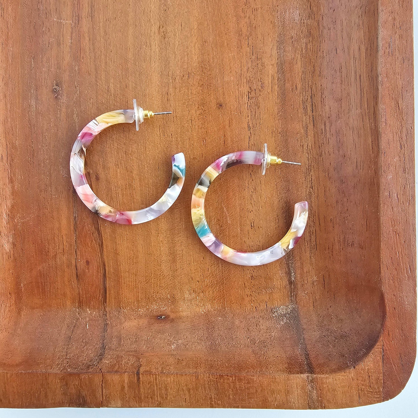 Spiffy & Splendid - Camy Hoops - Mosaic // Summer Spring Jewelry Earrings
