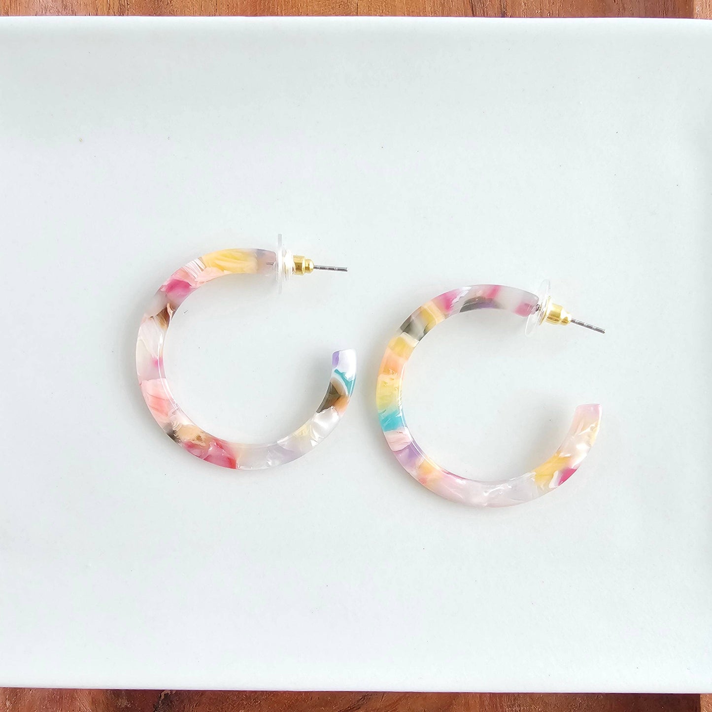 Spiffy & Splendid - Camy Hoops - Mosaic // Summer Spring Jewelry Earrings