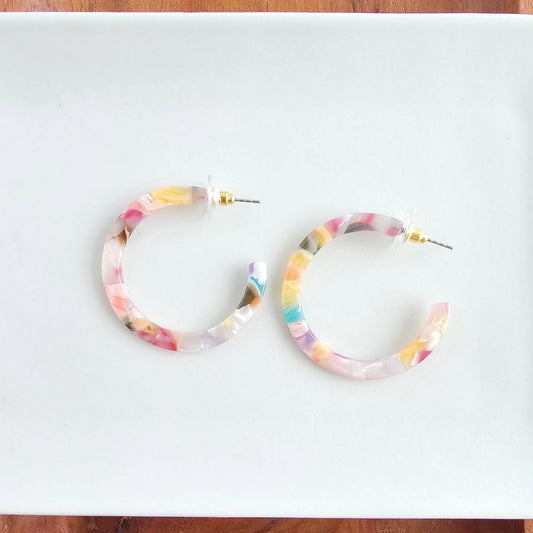 Spiffy & Splendid - Camy Hoops - Mosaic // Summer Spring Jewelry Earrings