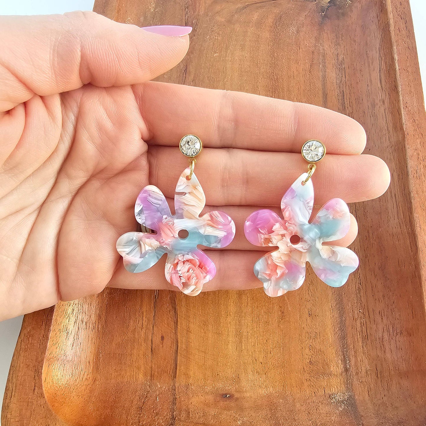 Spiffy & Splendid - Petunia Earrings - Afterglow // Summer Spring Flower Jewelry