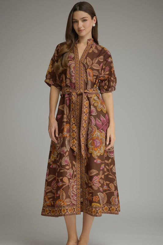 Magnolia Mocha Midi Dress