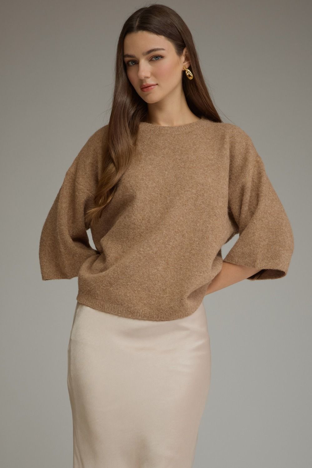 Camel Knit Top