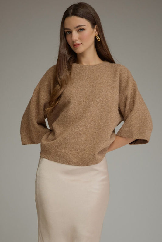 Camel Knit Top