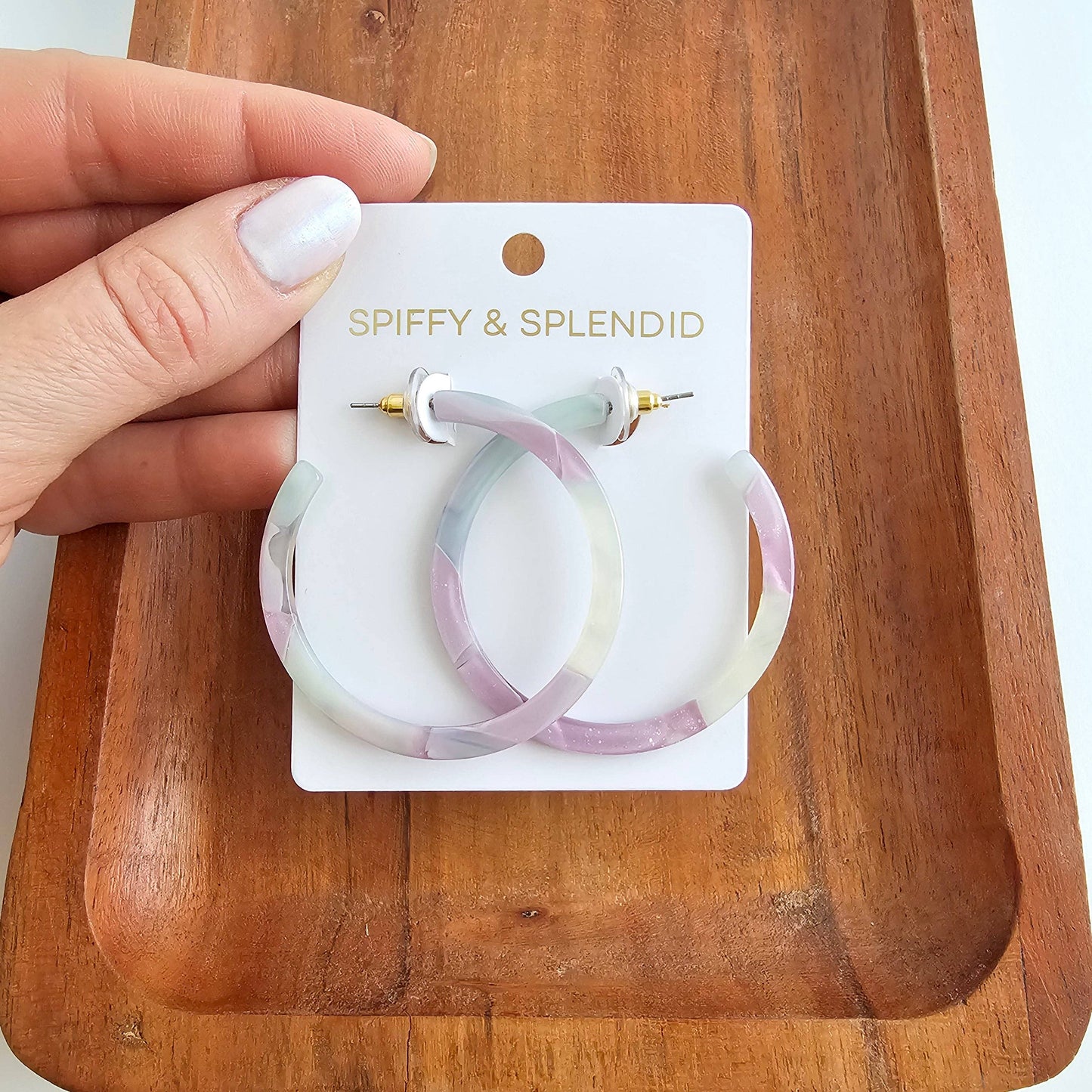 Spiffy & Splendid - Cameron Hoops - Lilac Quartz // Spring Jewelry, Earrings