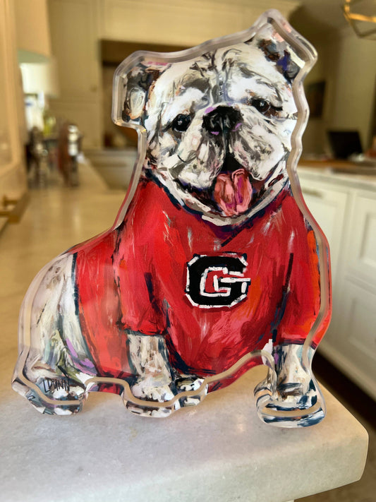 Lauren Dunn - GEORGIA  "G" ACRYLIC GAMEDAY BULLDOG: Large