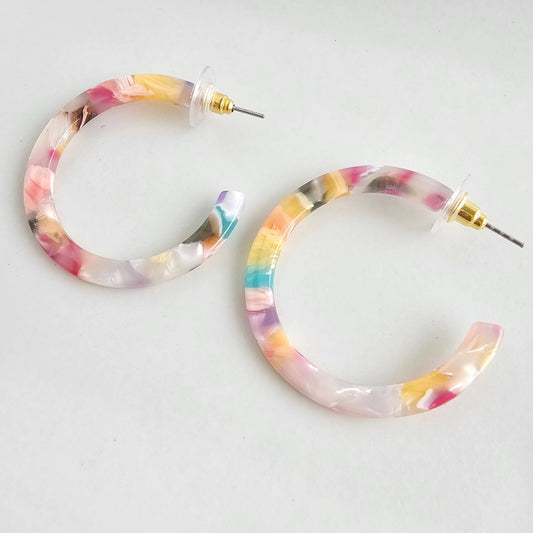 Spiffy & Splendid - Camy Hoops - Mosaic // Summer Spring Jewelry Earrings