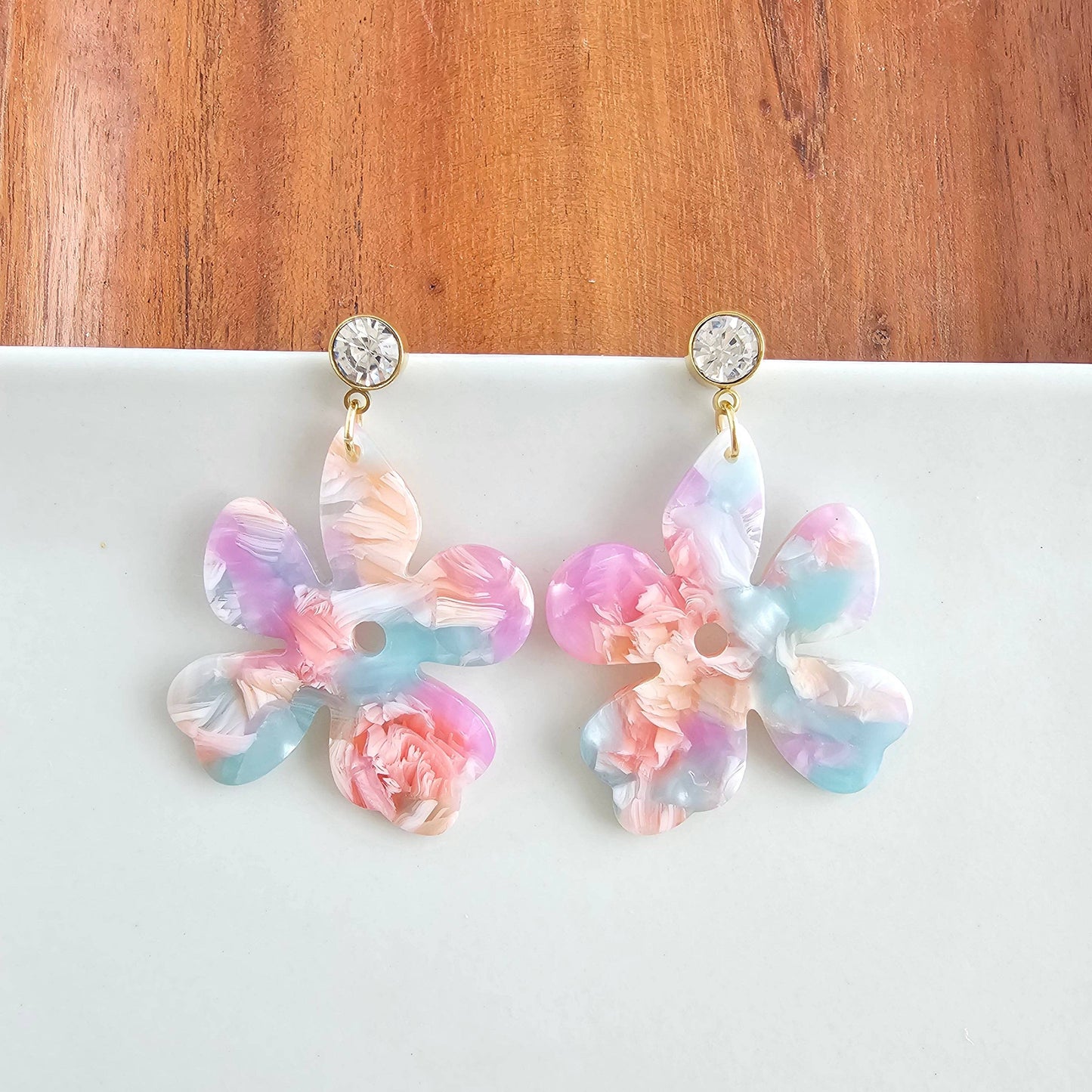 Spiffy & Splendid - Petunia Earrings - Afterglow // Summer Spring Flower Jewelry