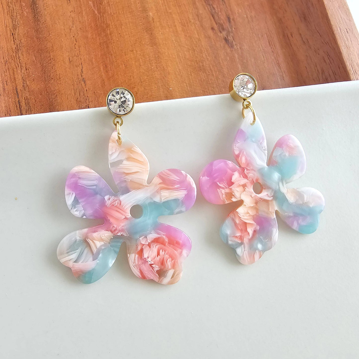 Spiffy & Splendid - Petunia Earrings - Afterglow // Summer Spring Flower Jewelry